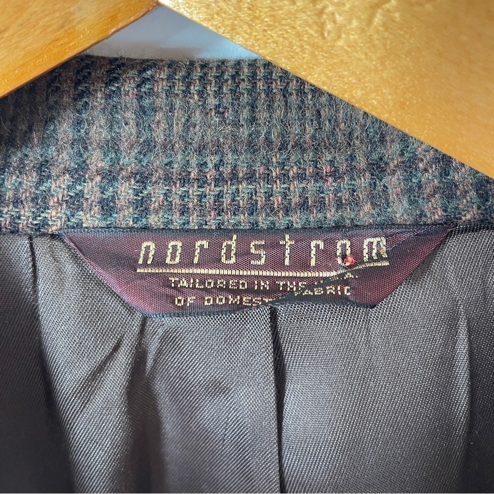 Vintage Brown Plaid Pincus Brothers Maxwell Nordstrom 100% Camel Hair Blazer 42R - Picture 6 of 12